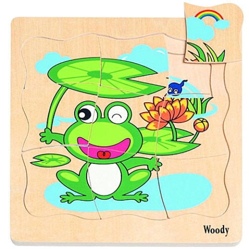 Puzzle Woodyland Broasca set din lemn 24piese