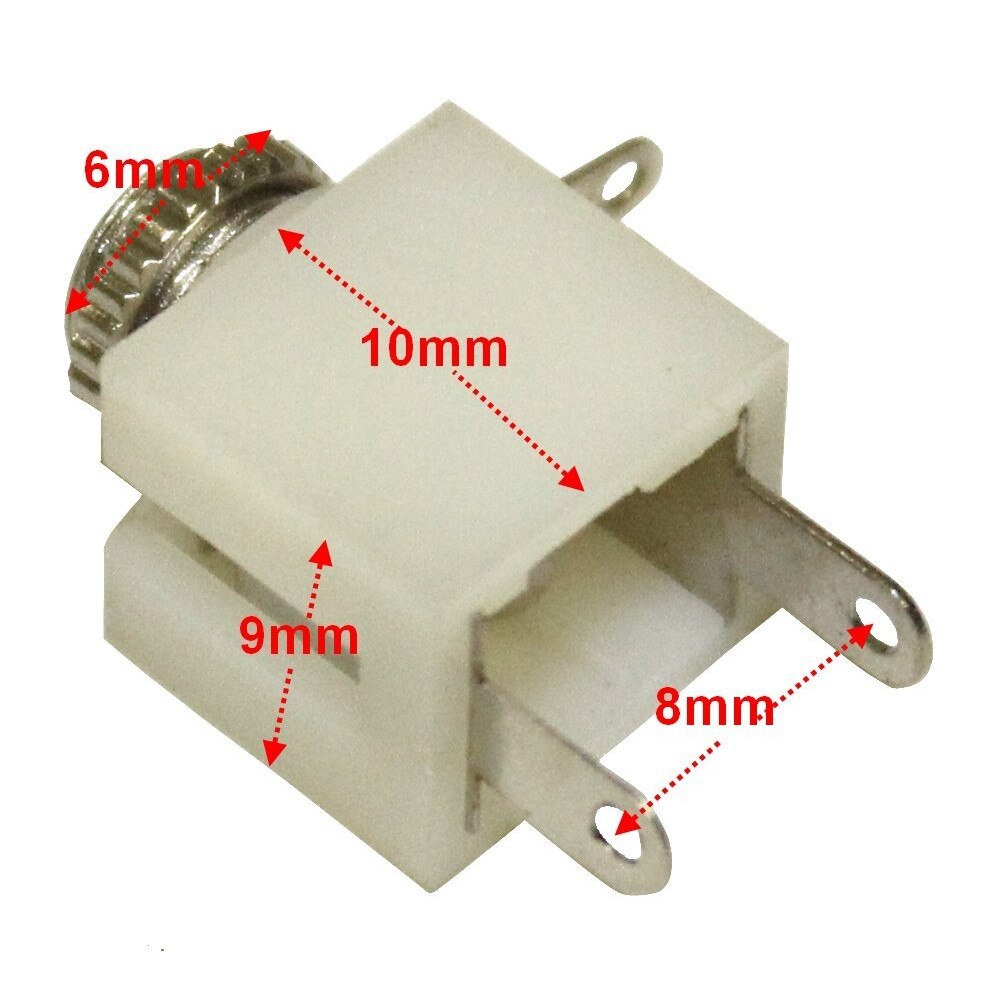 Комплект гнезда за стерео жак AERZETIX, за монтаж на панел, квадратни ...