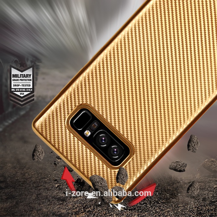 Husa Samsung Galaxy Note 8 i-Zore Carbon Fiber Auriu/Gold