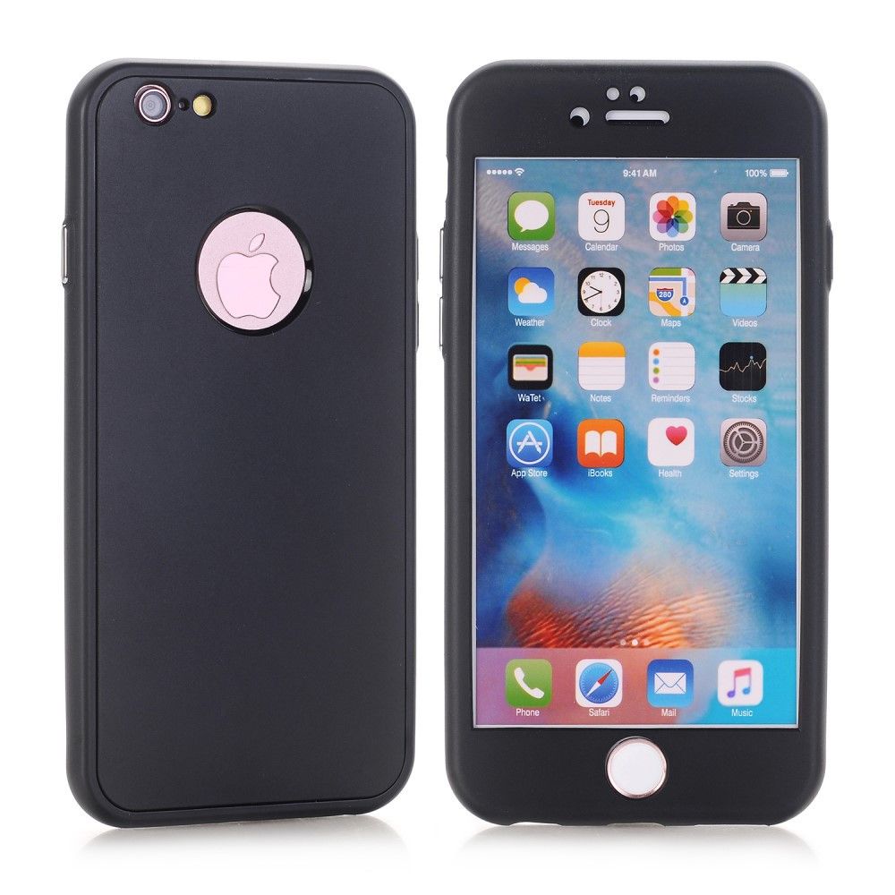Husa Apple iPhone 6 Plus Flippy® Full Silicone 360 Negru