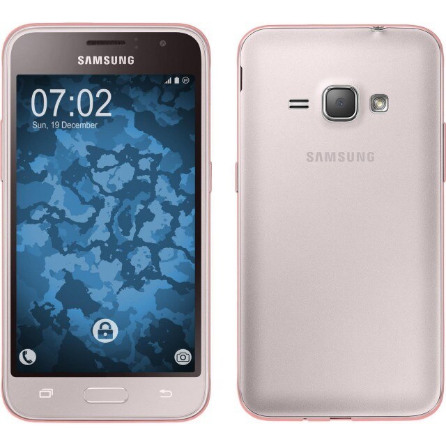 Husa Samsung J1 2016 Flippy Full Tpu 360 Roz Auriu