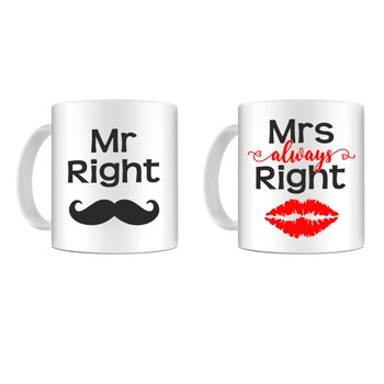 Set 2 cani Mrs. & Mr. always RIGHT Set 2 cani Mrs. & Mr. always RIGHT