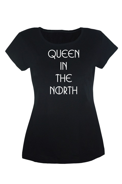 Tricou Queen in the North dama, Negru