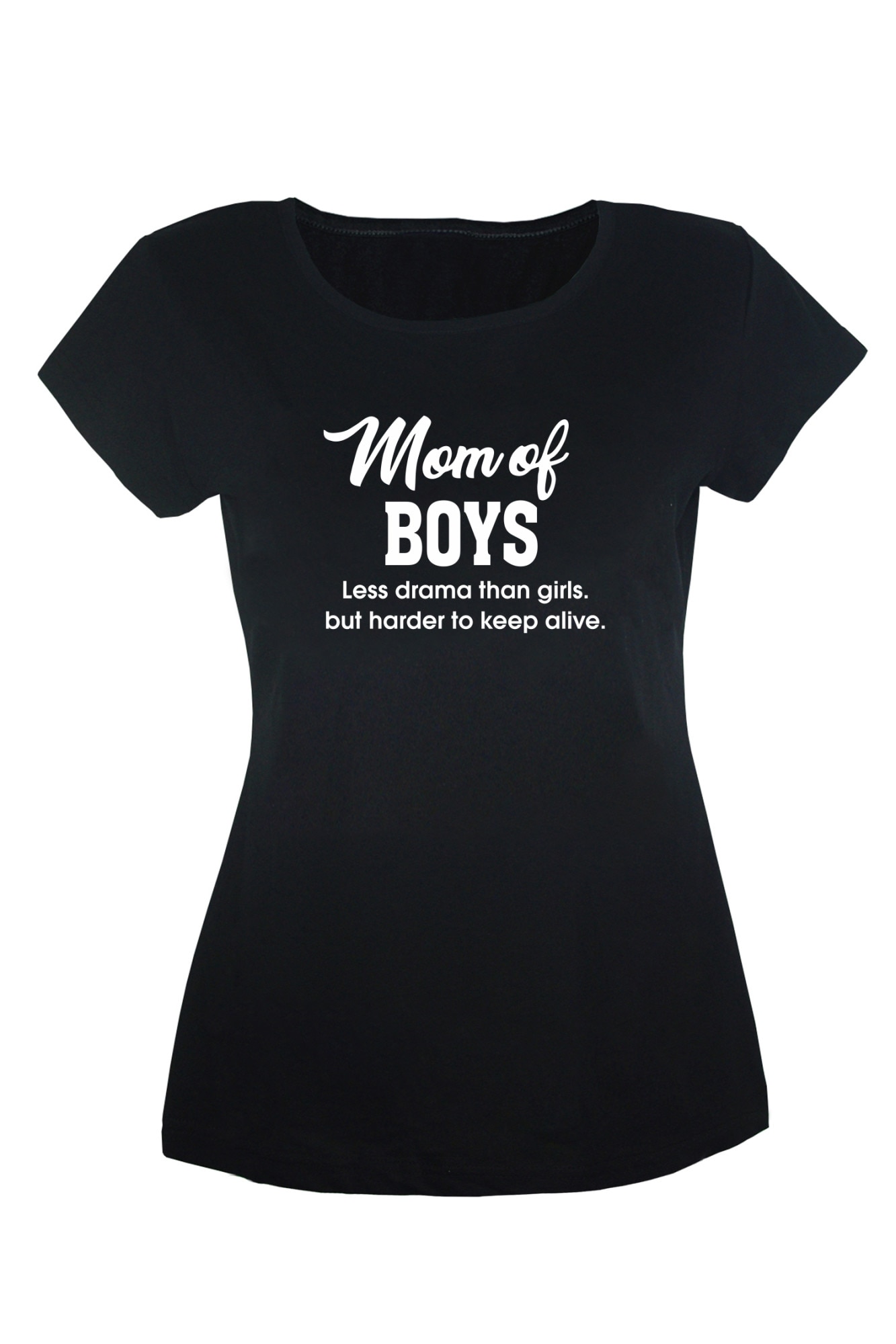 Tricou Mom of Boys dama, Negru