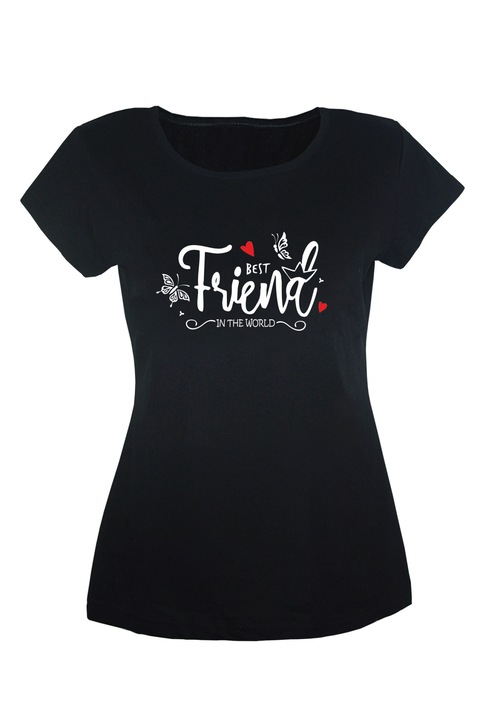 Tricou Best Friend in the World dama, Negru