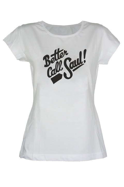 Tricou Better call Saul dama, Alb