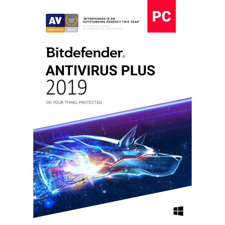 Bitdefender Antivirus Plus 2019 ,1 év, 1 felhasználó elektronikus licenc