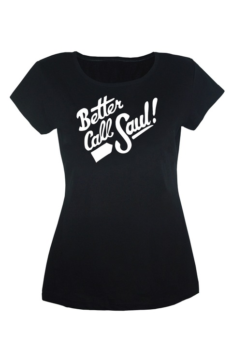 Tricou Better call Saul dama, Negru