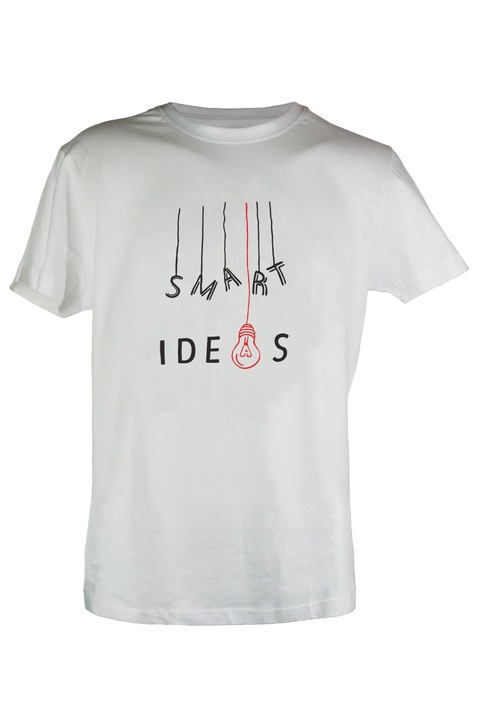 Tricou Smart Ideas barbat, Alb