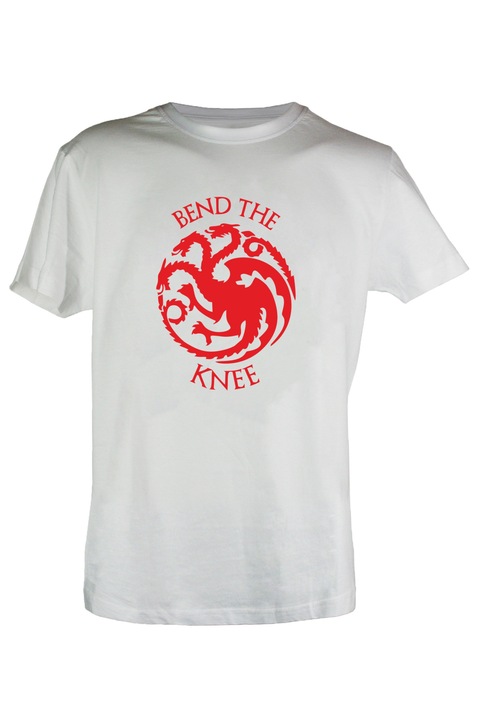 Tricou Bend the Knee barbat, Alb