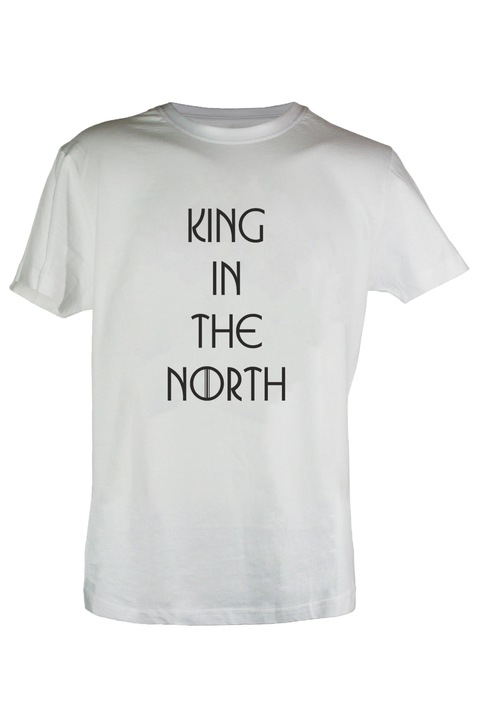 Tricou King in the North barbat, Alb