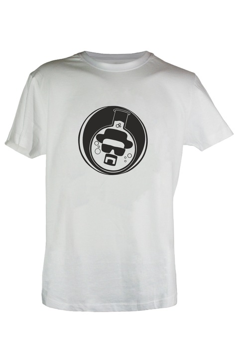 Tricou Walter White barbat, Alb