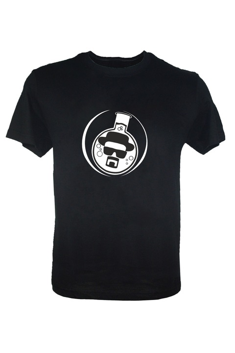 Tricou Walter White barbat, Negru
