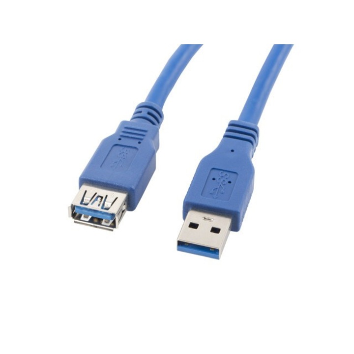 Lanberg USB 3.0 hosszabbító kábel, M / f 3.0, 1.8 m, kék
