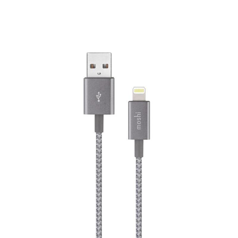 Cablu de date Moshi Integra, pentru iPhone, Lightning, 1.2 m, Gri