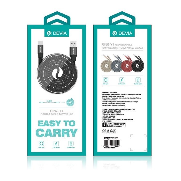 Cablu de date Devia Ring, Universal, Auriu