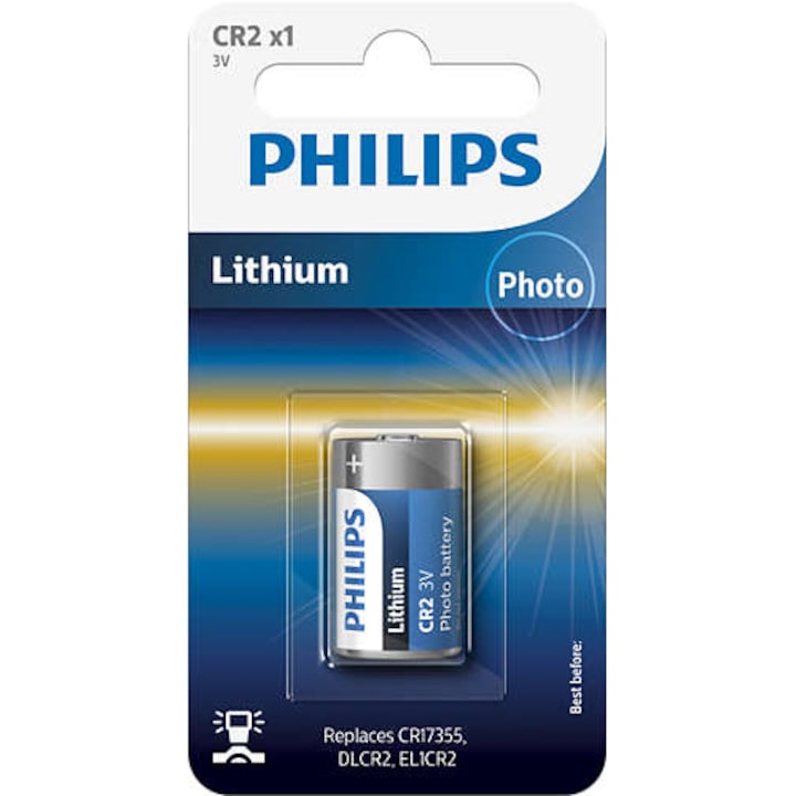 PHILIPS CR2/01B Lithium 3.0V 1 buborékfólia (CR17355)