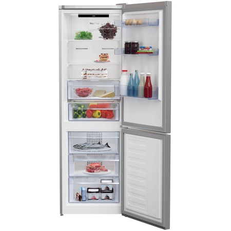 Combina frigorifica Beko RCNA366E30ZXB, 324 litri, Clasa A++, NoFrost, Touch control, H 185.9 cm, Argintiu