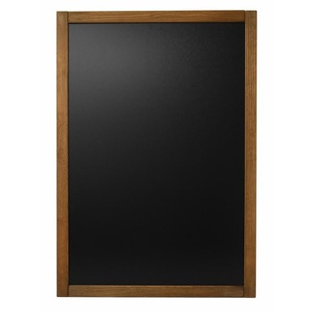 Tabla neagra de scris cu creta sau marker, 60x87 cm, rama lemn maro Tabla neagra de scris cu creta sau marker, 60x87 cm, rama lemn maro