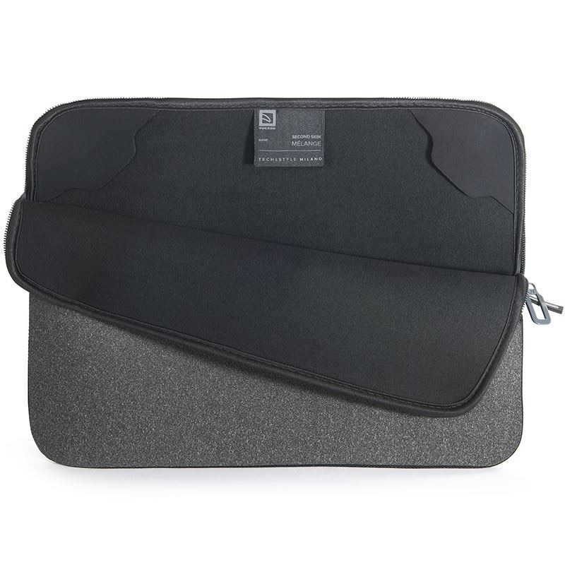 Husa laptop Tucano Melange Second Skin, pentru Macbook Pro/Macbook Pro Retina/Ultrabook, 15", Negru