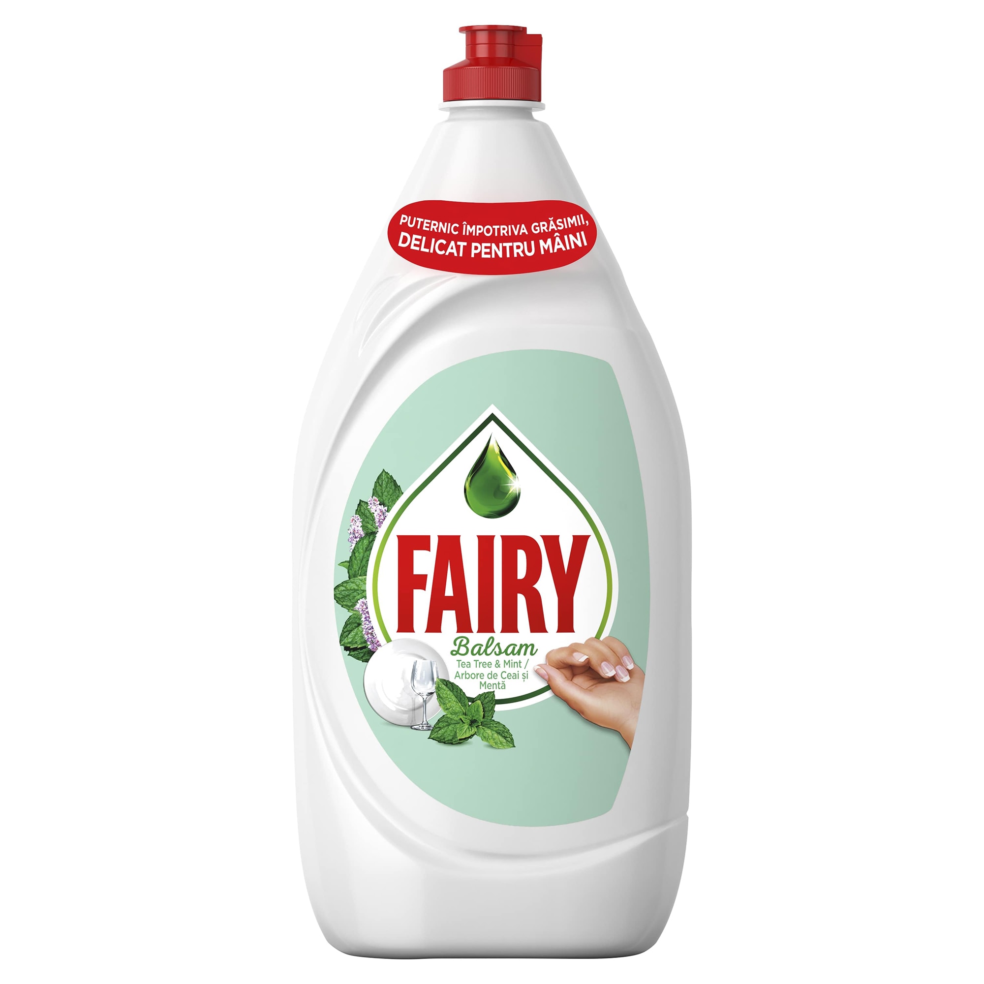 Detergent de vase Fairy Sensitive Tea Tree & Mint, 1.30 l