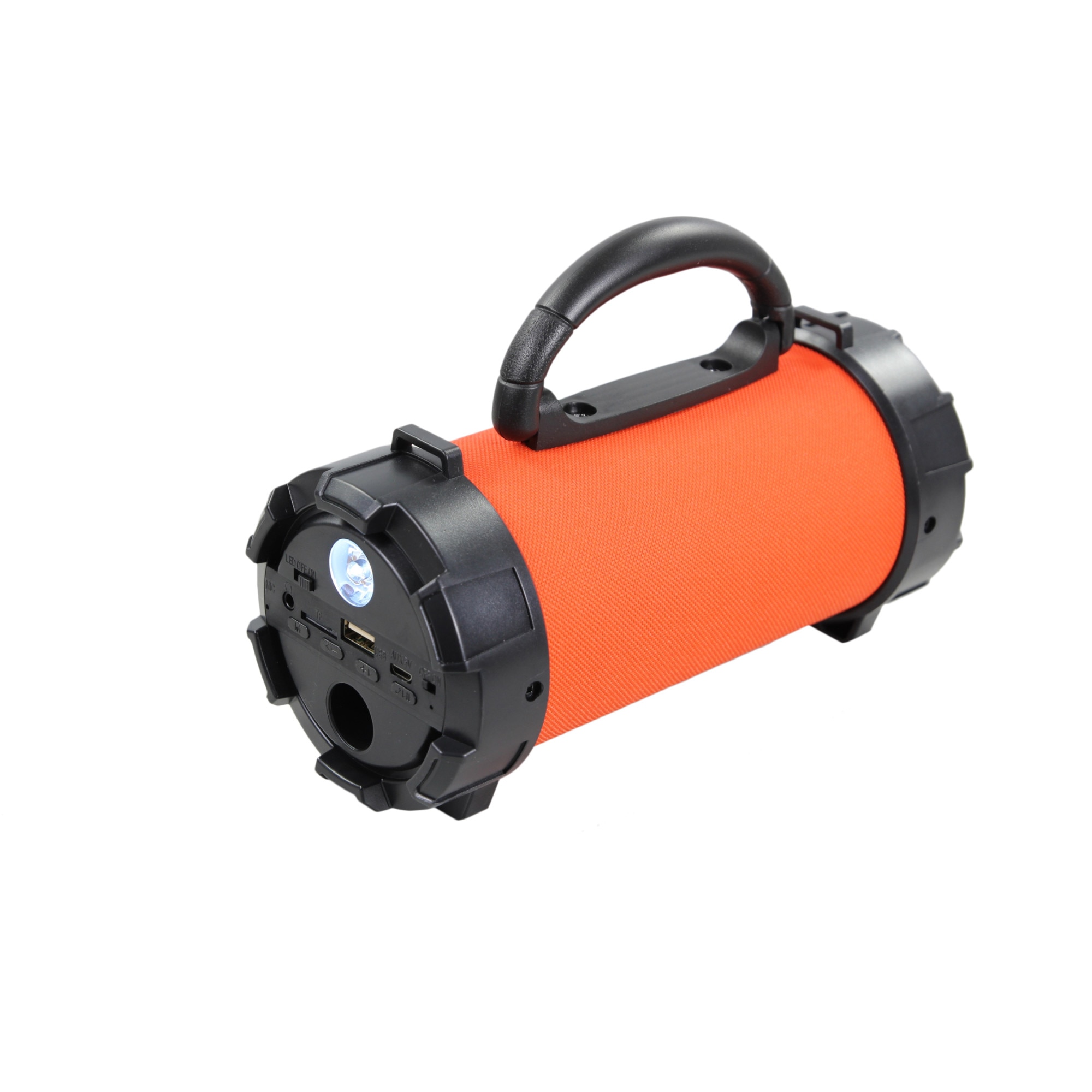 Boxa Portabila Wireless F-18, Bluetooth, Lanterna LED, Suport TF Card, FM, Portocaliu