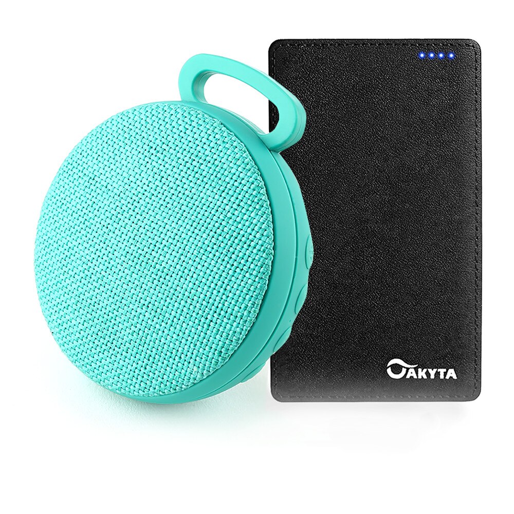 Boxa bluetooth Akyta AB-185, 3W, bleu, cu power bank 4000 mah pentru functionare indelungata