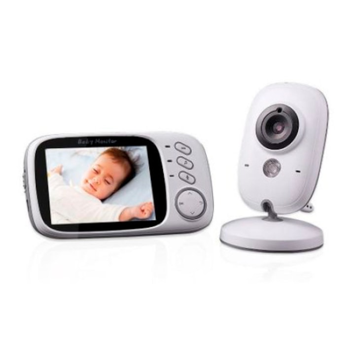 Система за бебефон с аудио-видео наблюдение Baby 6003 WIRELESS, нощно виждане, наблюдение на температурата, аларма, функция Push to Talk