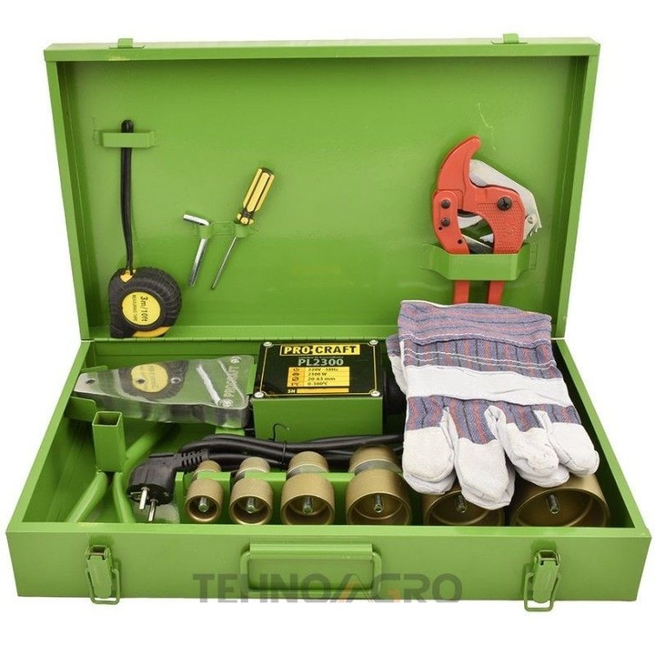 PROCRAFT Polipropilén csőhegesztő készlet, 2300W
