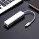 Адаптер HUB Combo алуминий 5 в 1 SD/TF, Dual USB, Ethernet Rj45 - Phuture®
