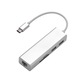 Адаптер HUB Combo алуминий 5 в 1 SD/TF, Dual USB, Ethernet Rj45 - Phuture®