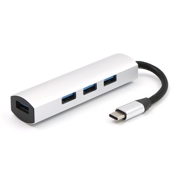 Adaptor HUB Combo aluminum HUB de la Type C la 4 porturi USB - Phuture® Adaptor HUB Combo aluminum HUB de la Type C la 4 porturi USB - Phuture®