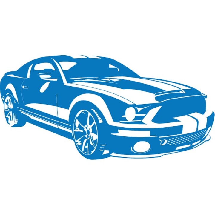 Ford Mustang - Falmatrica - Kék - 113x55 cm