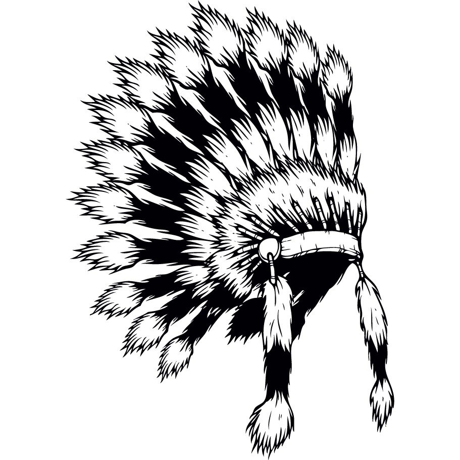 Simbol indian - Sticker Decorativ - Negru - 107 x 150 cm