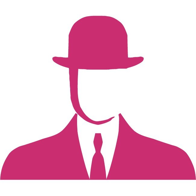 Barbat misterios - Sticker Decorativ - Magenta - 100 x 83 cm