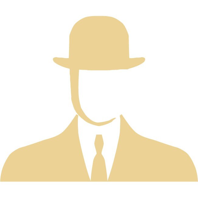 Barbat misterios - Sticker Decorativ - Bej - 100 x 83 cm