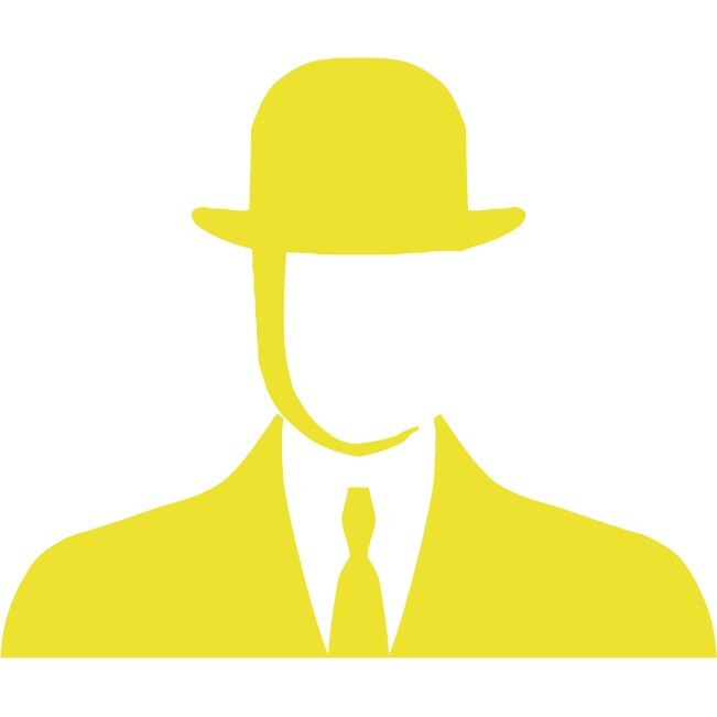 Barbat misterios - Sticker Decorativ - Lemon - 100 x 83 cm