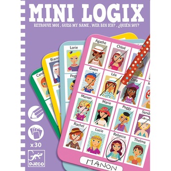 Joc inteligenta ghiceste personajul, Mini logix , Djeco1386 Joc inteligenta ghiceste personajul, Mini logix , Djeco1386