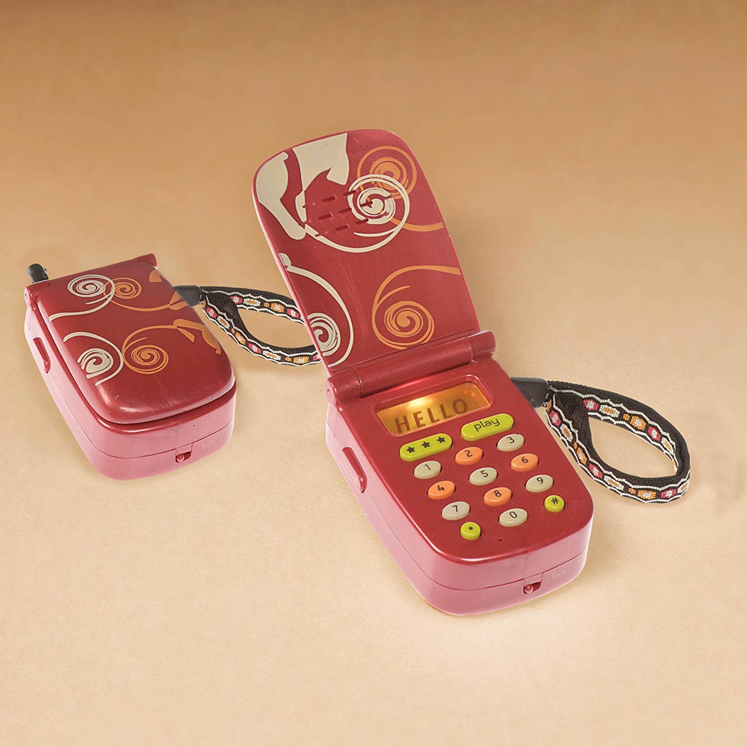 Интерактивен телефон със звук и светлина B Toys червен - eMAG.bg