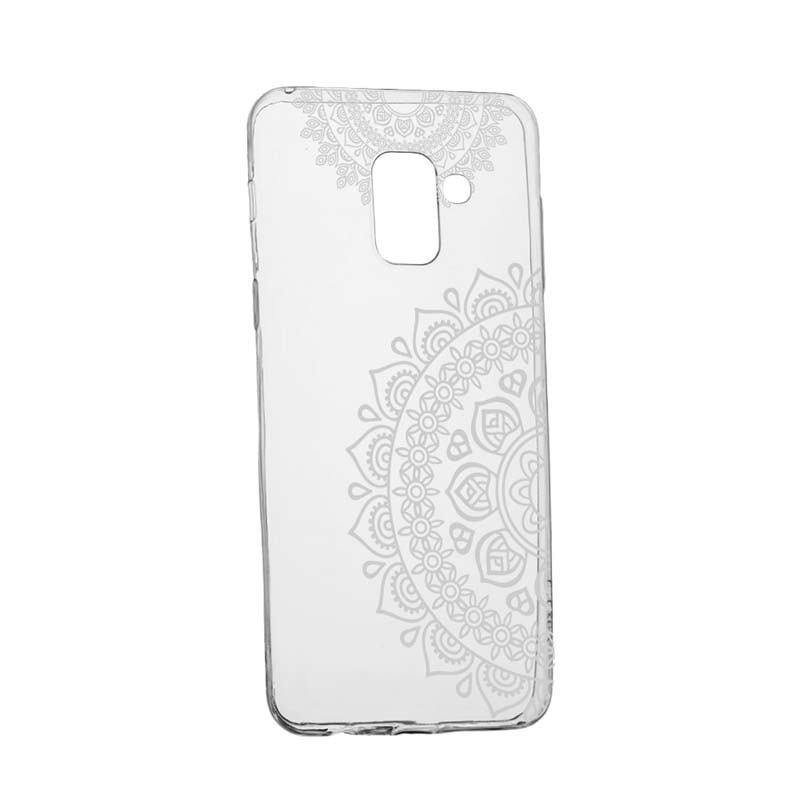 Husa Silicon, Transparent, Slim, Non-Figurative Alb, Samsung Galaxy A8 2018 / A5 2018