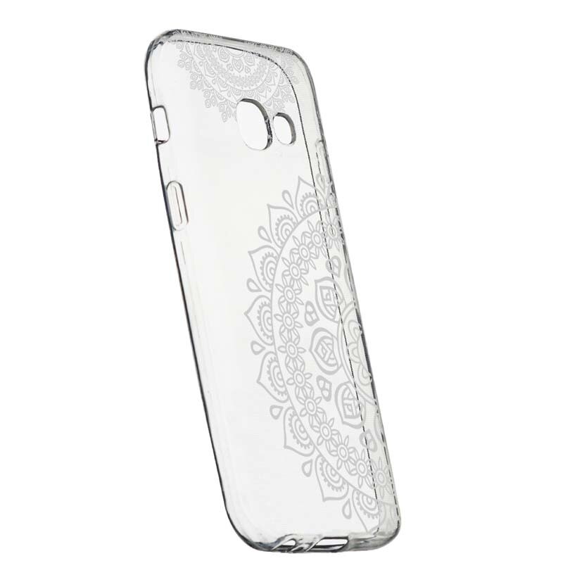 Husa Silicon, Transparent, Slim, Non-Figurative Alb, Samsung Galaxy A3 2017