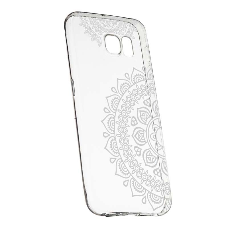 Husa Silicon, Transparent, Slim, Non-Figurative Alb, Samsung Galaxy S6 Edge