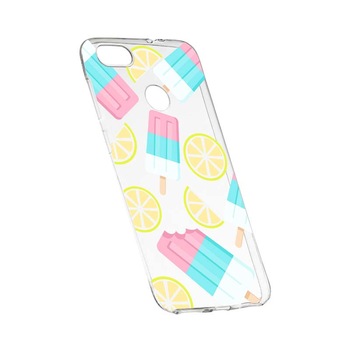 Husa Silicon, Transparent, Slim, Ice-Cream, Huawei Y9 2018 Husa Silicon, Transparent, Slim, Ice-Cream, Huawei Y9 2018