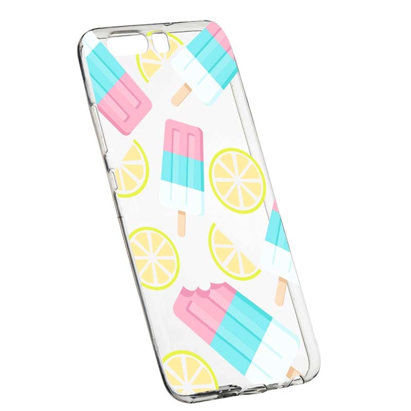 Husa Silicon, Transparent, Slim, Ice-Cream, Huawei Honor 10