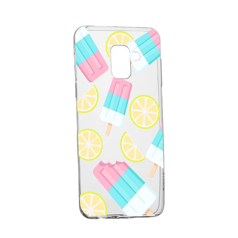 Husa Silicon, Transparent, Slim, Ice-Cream, Samsung J6 2018