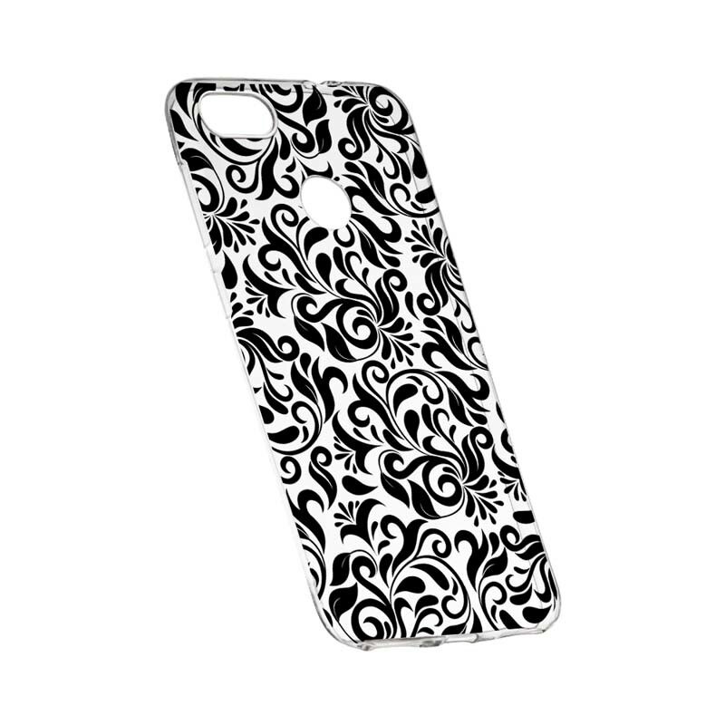 Husa Silicon, Transparent, Slim, Non-Figurative Negru, Huawei Y9 2018