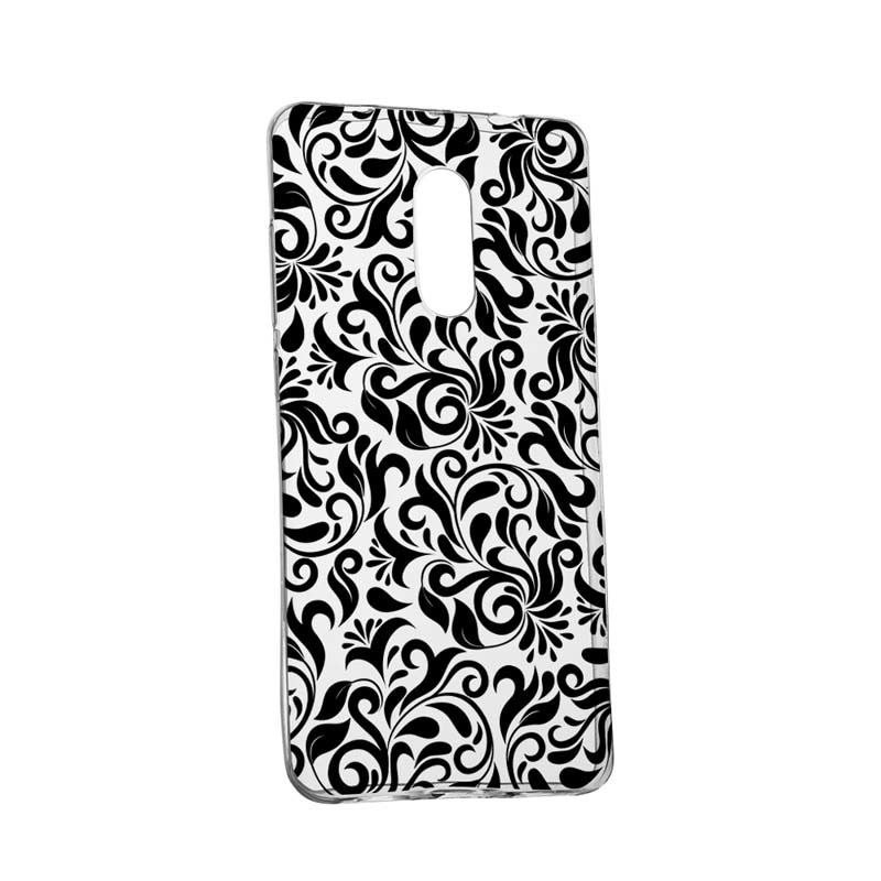 Husa Silicon, Transparent, Slim, Non-Figurative Negru, Nokia 7