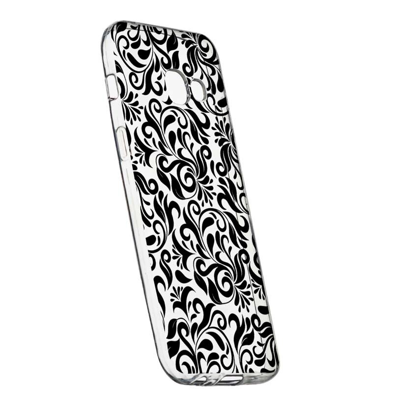 Husa Silicon, Transparent, Slim, Non-Figurative Negru, Samsung Galaxy A5 2016