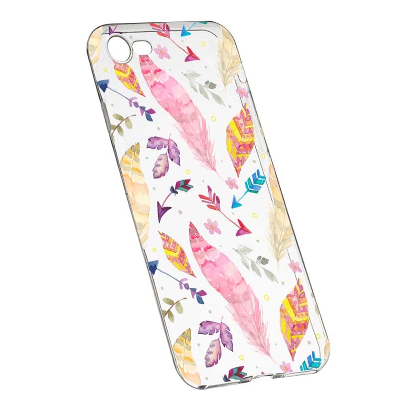 Husa Silicon, Transparent, Slim, Happy Feathers, Xiaomi Redmi Note 5A