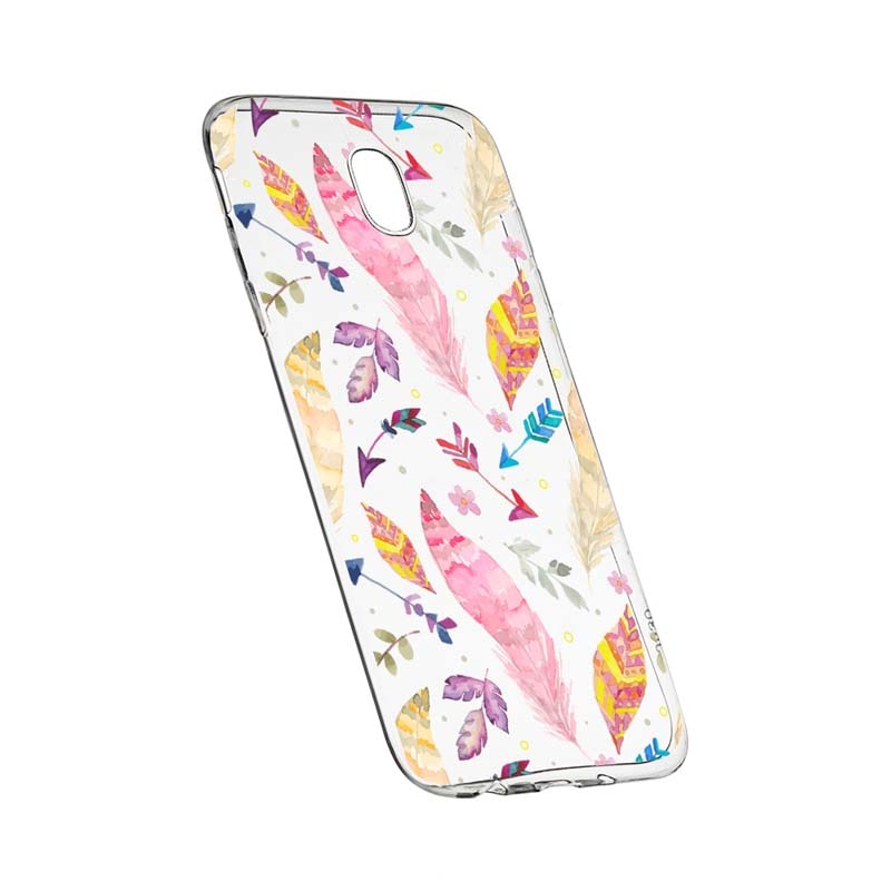 Husa Silicon, Transparent, Slim, Happy Feathers, Xiaomi Mi4